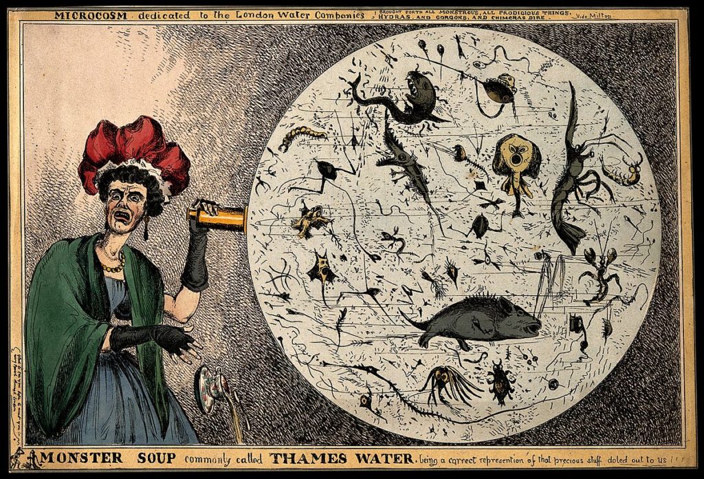 "Monster Soup commonly called Thames Water" (1828), by the artist William Heath